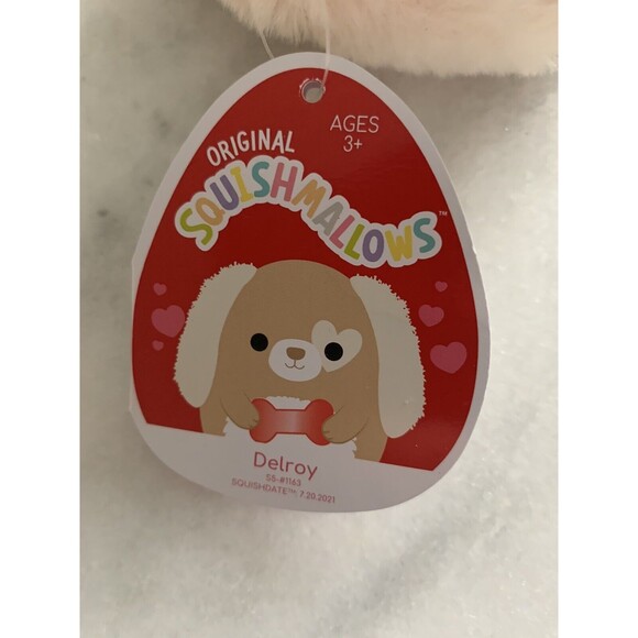 Delroy Dog Squishmallows Official Plush Toy 4.5” New HTF 2021 NWT - Picture 9 of 9
